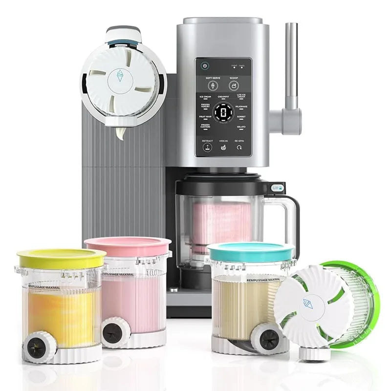 1pc/4pcs Creami Pint Container Compatible with Ninja Creami NC301/500/501/700/701 Replace Part for Ninja Swirl Ice Cream Maker
