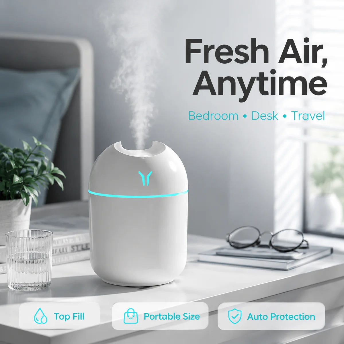 New small Y humidifier USB mini mute large spray household desktop car small air humidifier