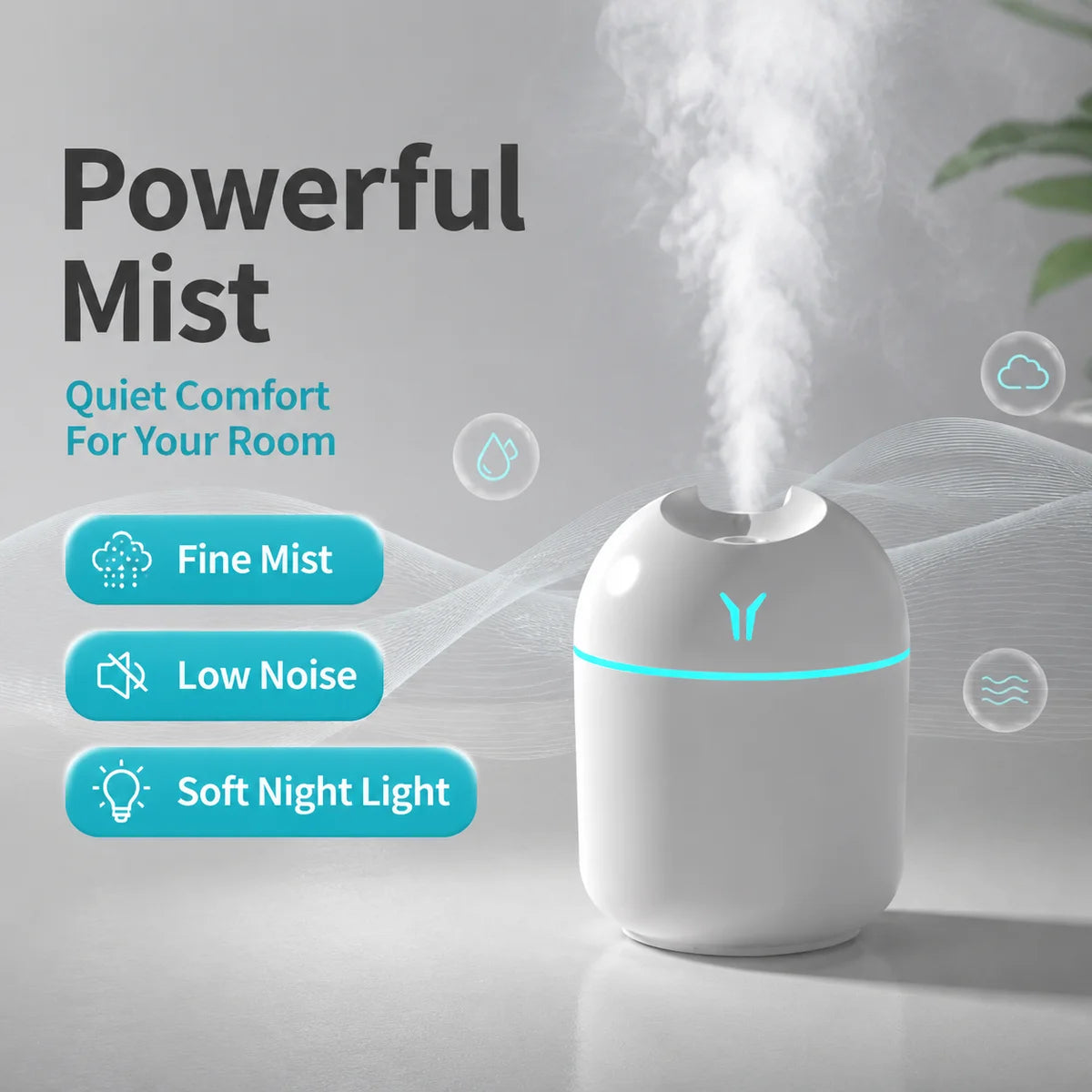 New small Y humidifier USB mini mute large spray household desktop car small air humidifier