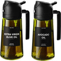16oz/470ml Olive Oil Dispenser for Kitchen with Stickers - 2 in 1 Olive Oil Sprayer for Cooking, Air Fryer, and Salad,